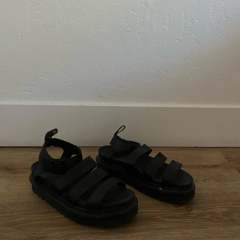 Dr. Martens Black Leather Sandals - Picture 3 of 5